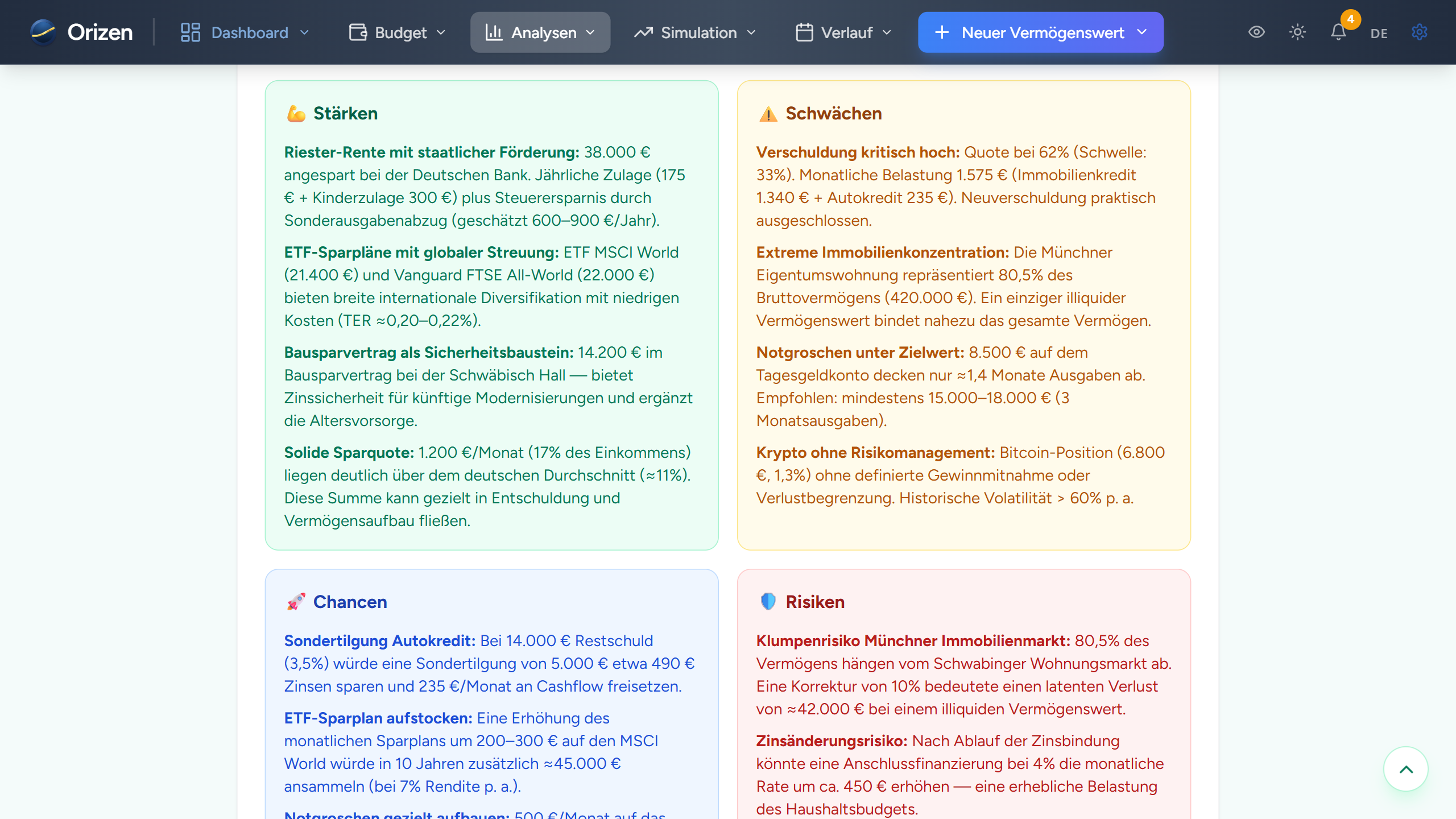 Screenshot — KI-Analyse